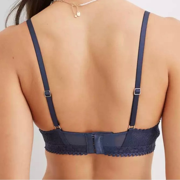 2 Aerie Real Power Plunge Push Up Joy Lace Bras - Picture 15 of 15